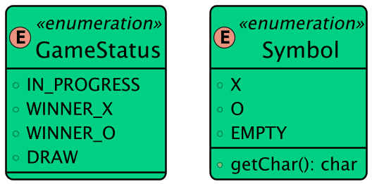 Tic Tac Toe Enums