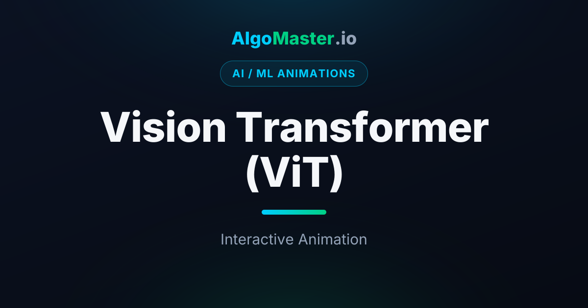 Vision Transformer (ViT) Animation | AlgoMaster.io