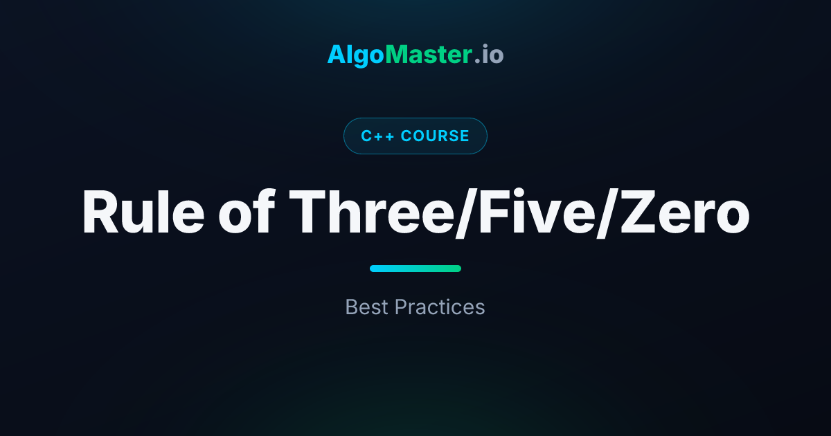 Rule of Three/Five/Zero | C++ | AlgoMaster.io
