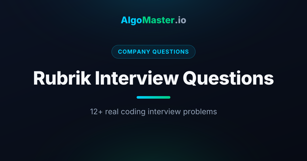 Rubrik Coding Interview Questions | AlgoMaster.io