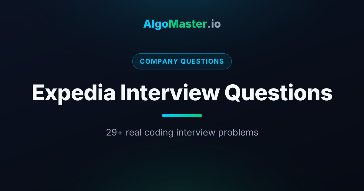 Expedia Coding Interview Questions | AlgoMaster.io