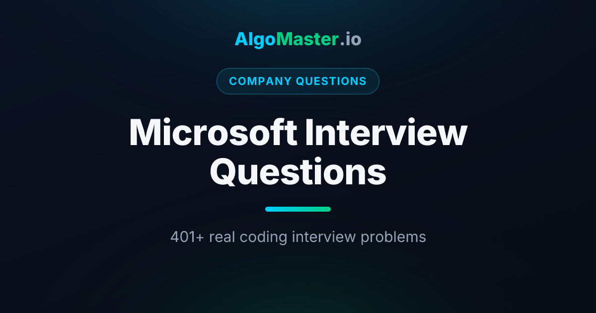 Microsoft Coding Interview Questions | AlgoMaster.io
