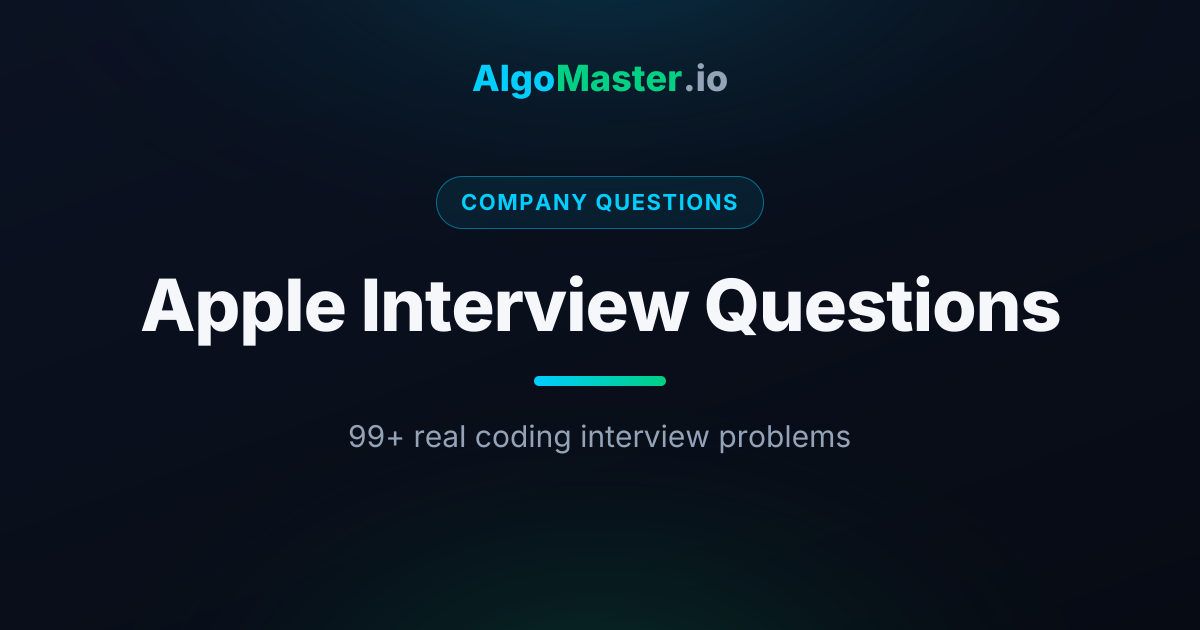 Apple Coding Interview Questions | AlgoMaster.io