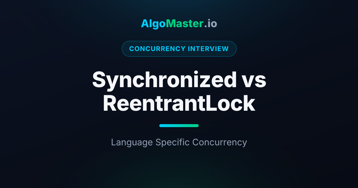 Synchronized vs ReentrantLock | Concurrency Interview | AlgoMaster.io