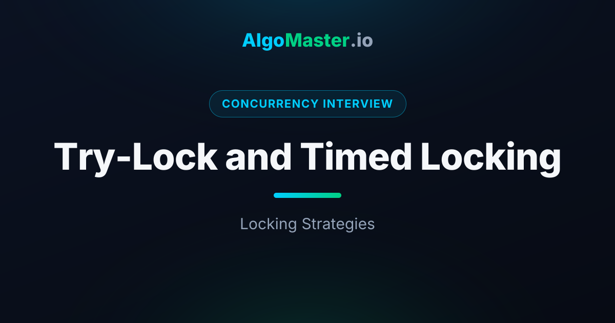 Try-Lock and Timed Locking | Concurrency Interview | AlgoMaster.io
