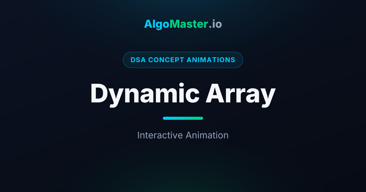 Dynamic Array Animation | AlgoMaster.io