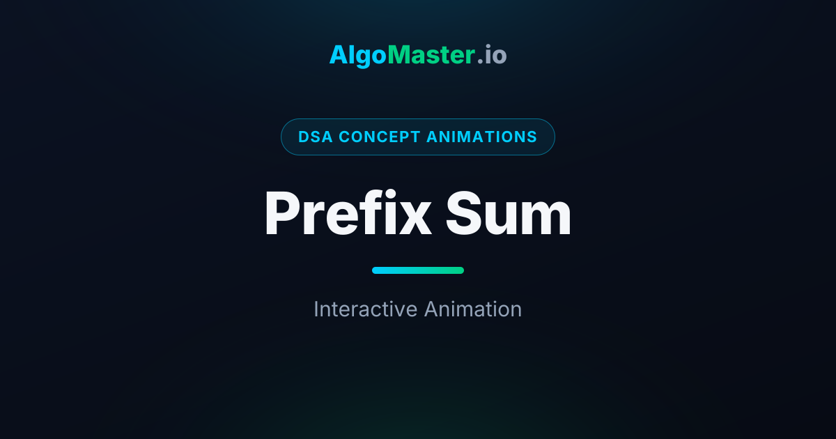 Prefix Sum Animation | AlgoMaster.io