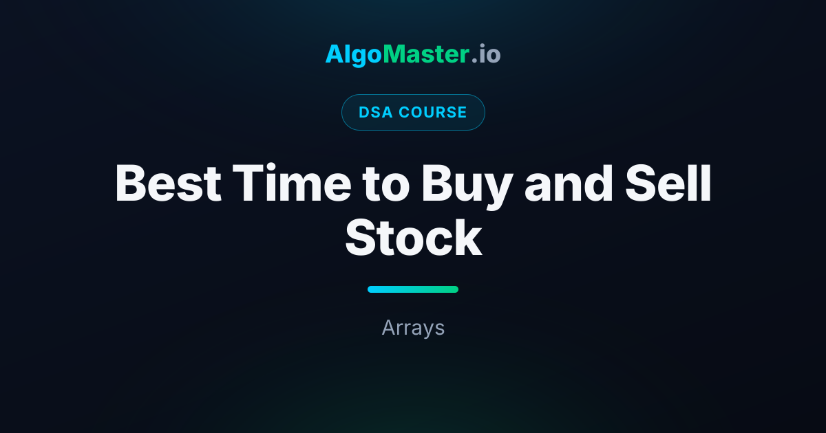 Best Time to Buy and Sell Stock | DSA | AlgoMaster.io