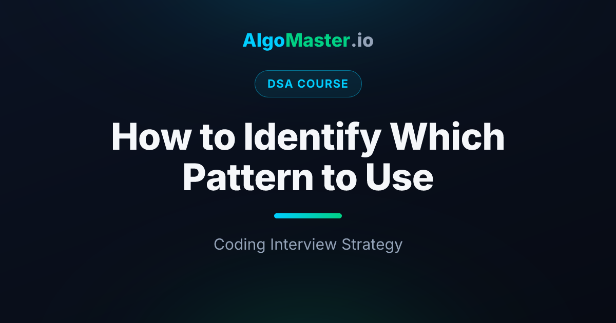 How to Identify Which Pattern to Use | DSA | AlgoMaster.io