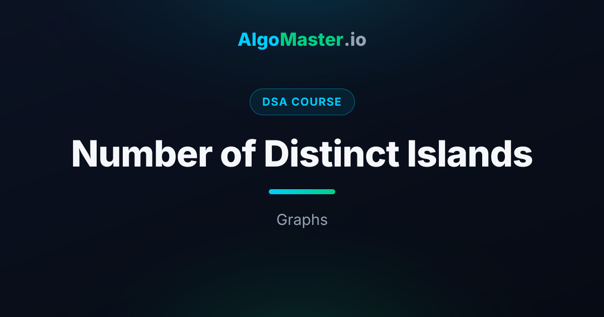 Number of Distinct Islands | DSA | AlgoMaster.io