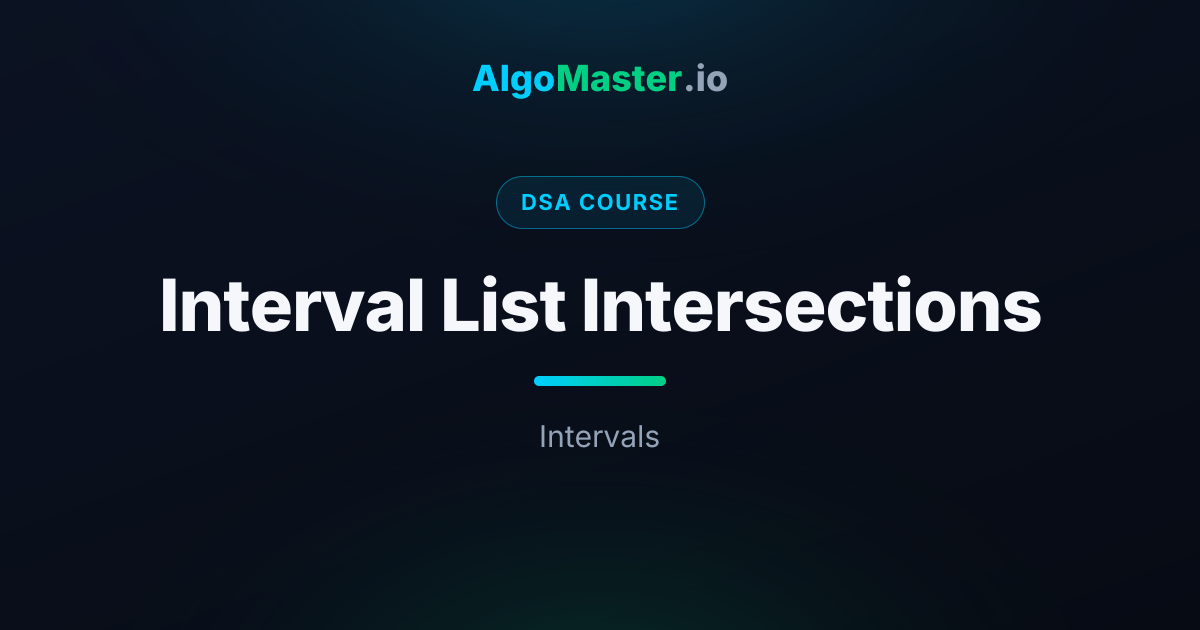 Interval List Intersections | DSA | AlgoMaster.io