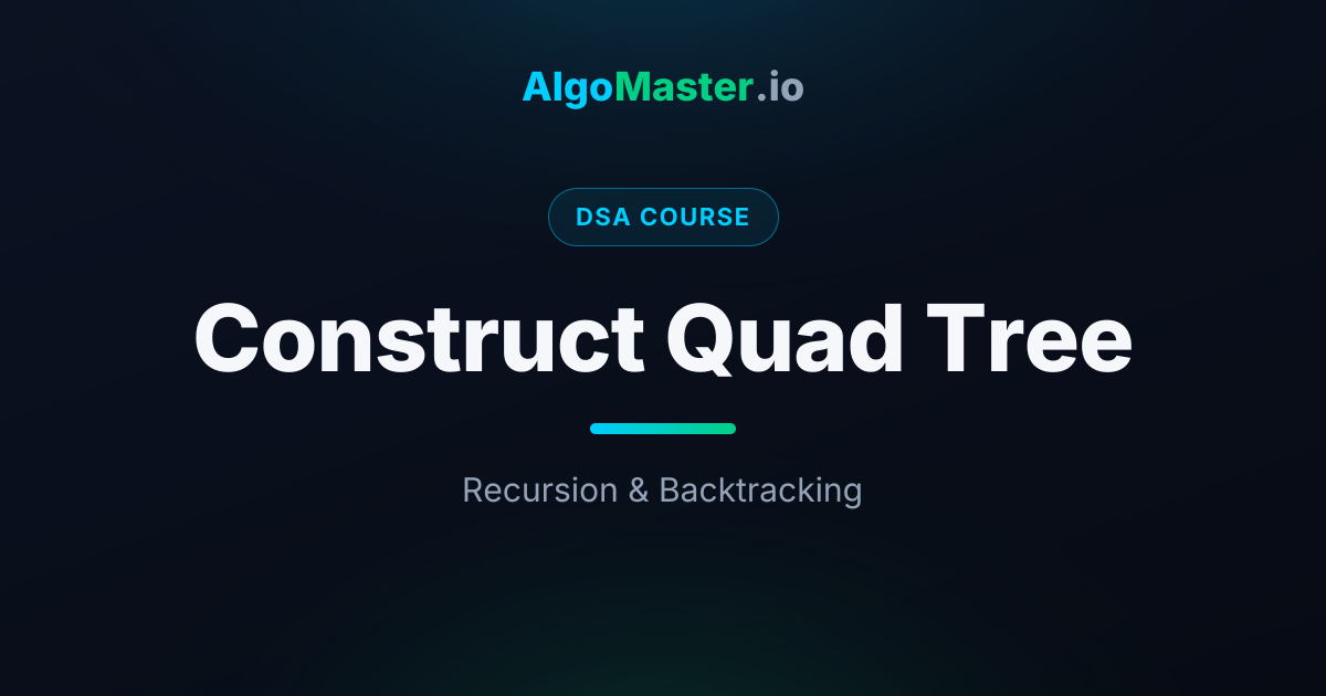 Construct Quad Tree | DSA | AlgoMaster.io