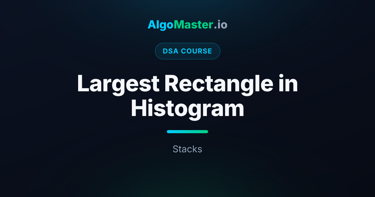 Largest Rectangle in Histogram | DSA | AlgoMaster.io