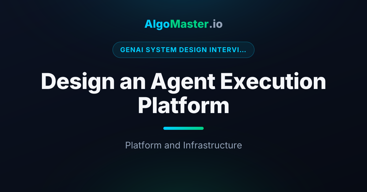 Design an Agent Execution Platform | GenAI System Design Interviews ...