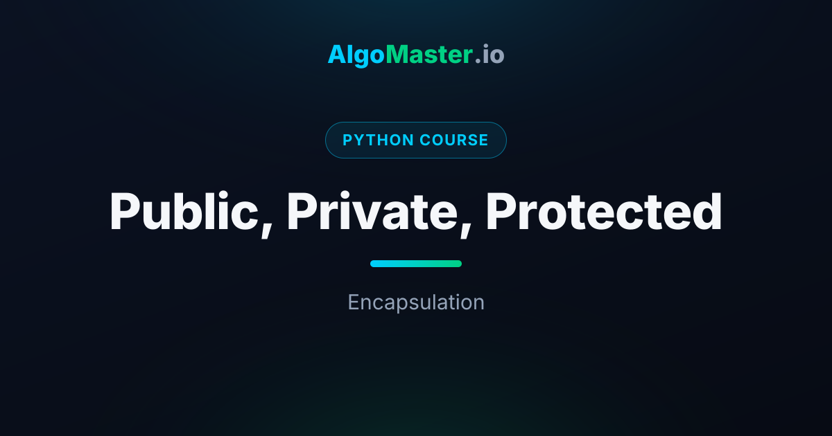 Public, Private, Protected | Python | AlgoMaster.io