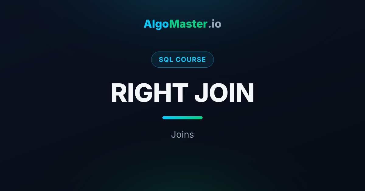 RIGHT JOIN | SQL | AlgoMaster.io