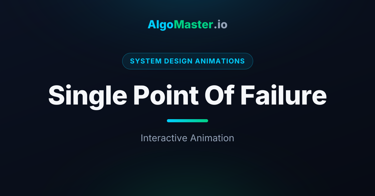 Single Point Of Failure Animation | AlgoMaster.io