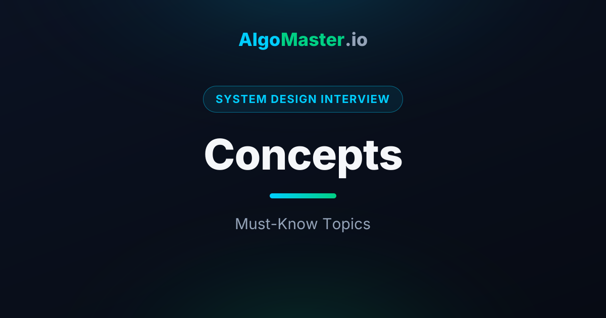 Concepts | System Design Interview | AlgoMaster.io